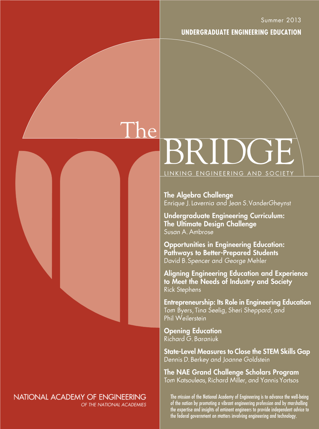 The BRIDGE LINKING ENGINEERING and SOCIETY