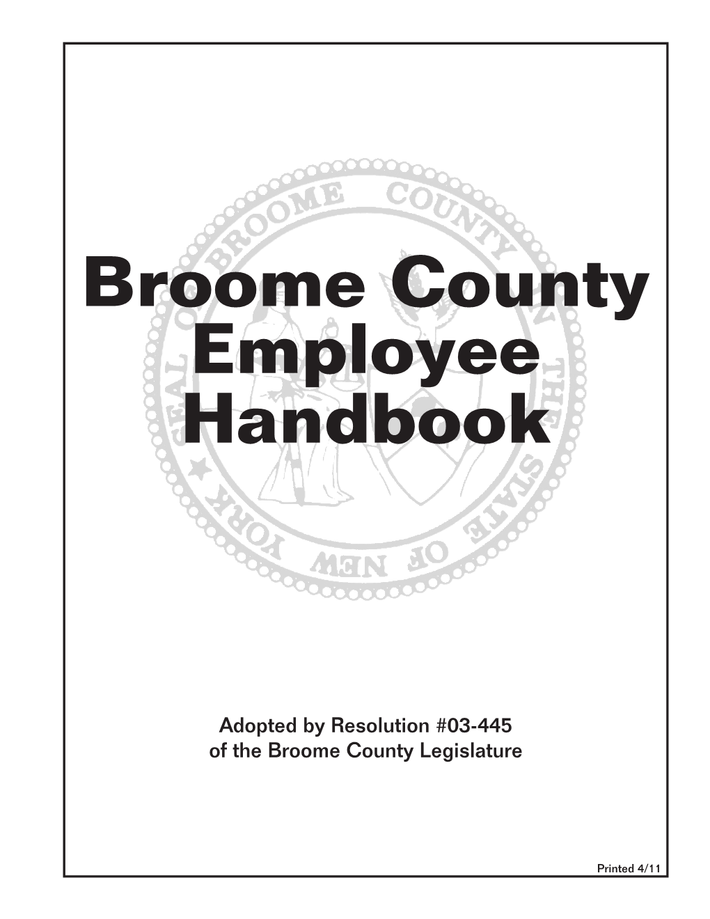 Broome County Employee Handbook