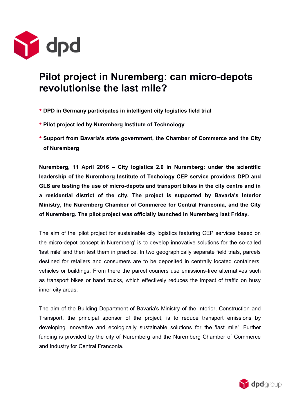 Pilot Project in Nuremberg: Can Micro-Depots Revolutionise the Last Mile?