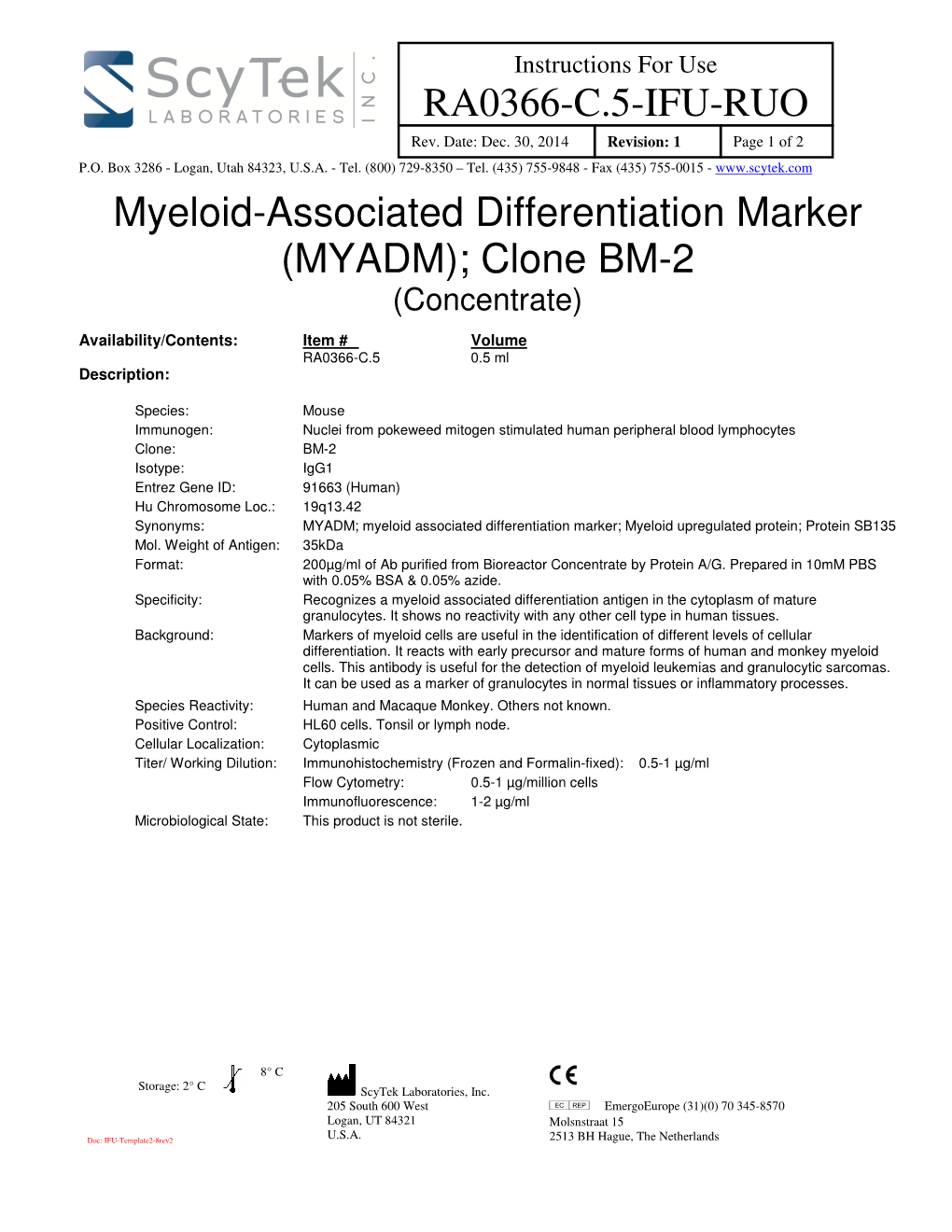 RA0366-C.5-IFU-RUO Myeloid-Associated