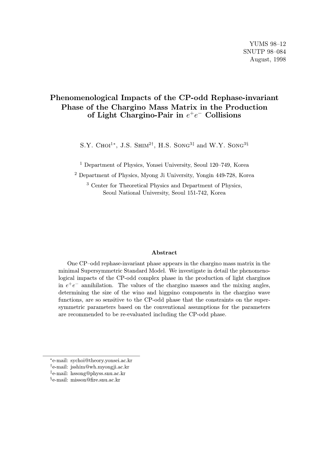 Phenomenological Impacts of the CP-Odd Rephase-Invariant Phase of the Chargino Mass Matrix in the Production of Light Chargino-Pair in E+E− Collisions