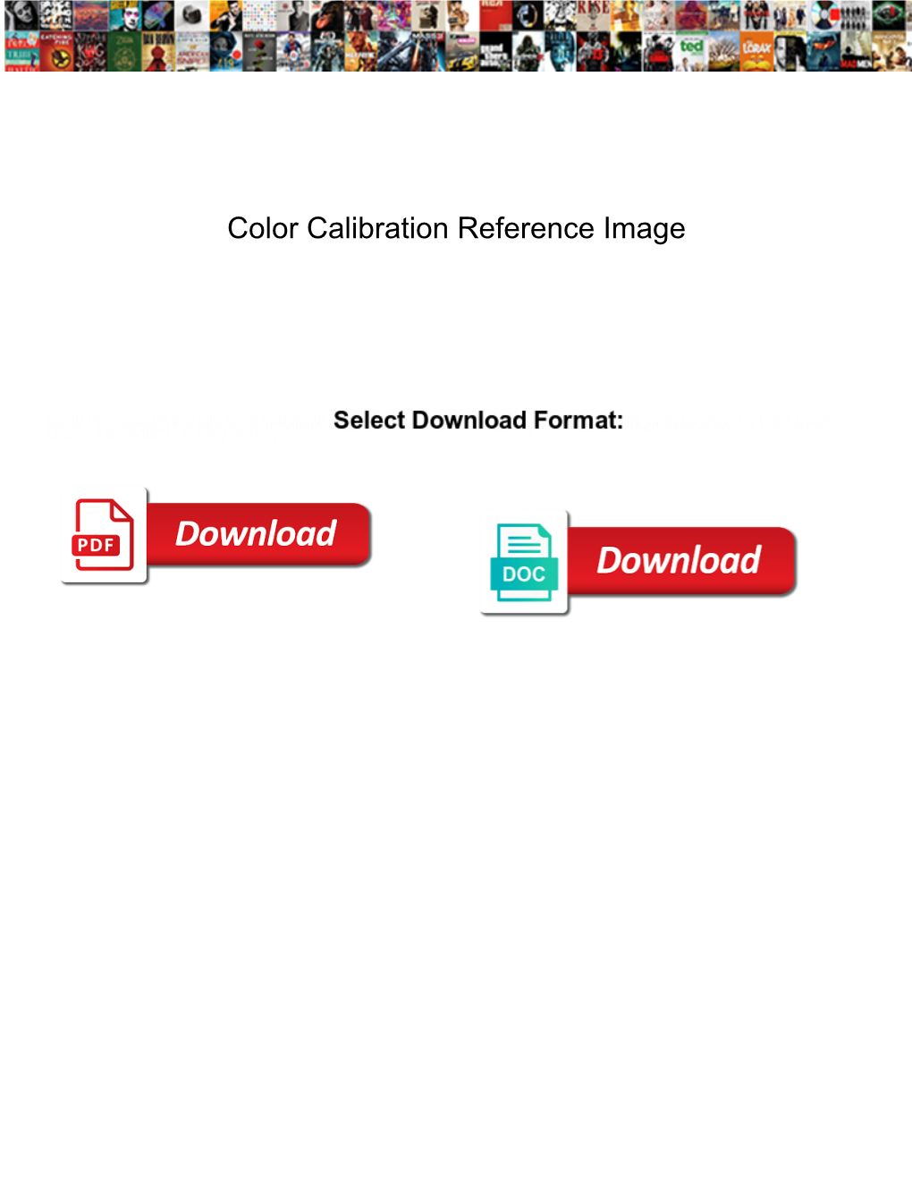 Color Calibration Reference Image