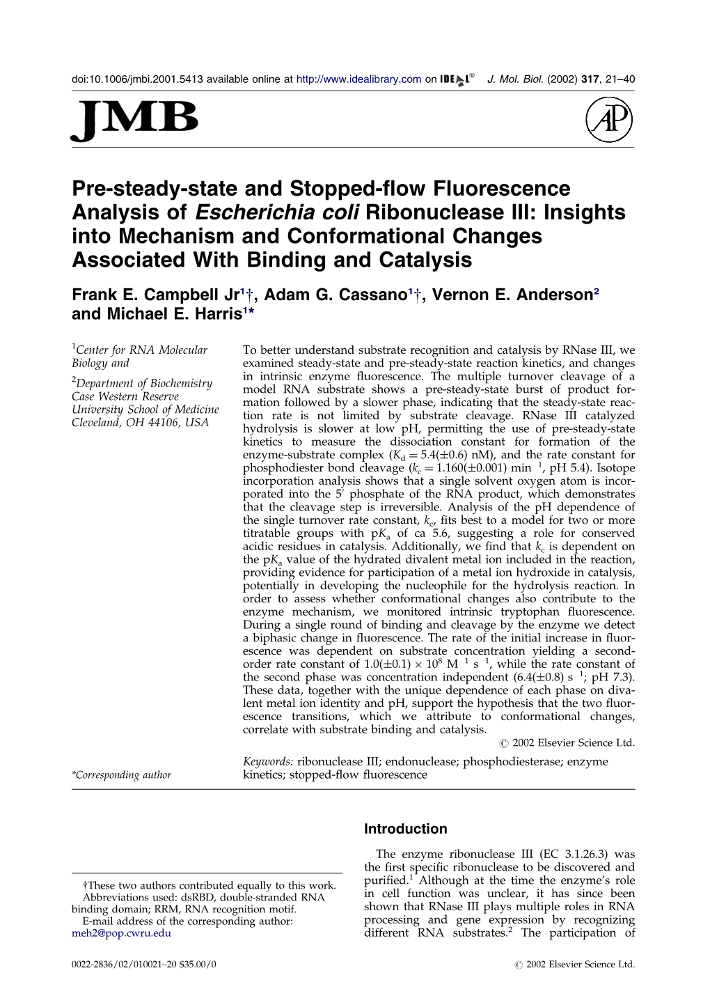 Pre-Steady-State and Stopped-Flow Fluorescence Analysis Of