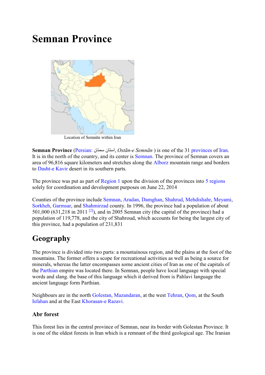 Semnan Province