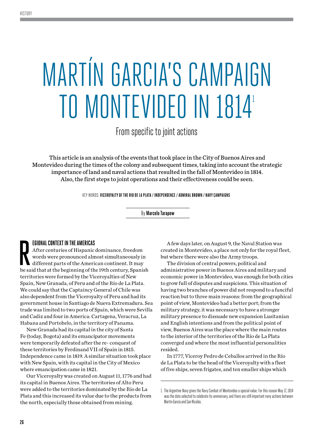 Martín Garcia's Campaign to Montevideo in 18141