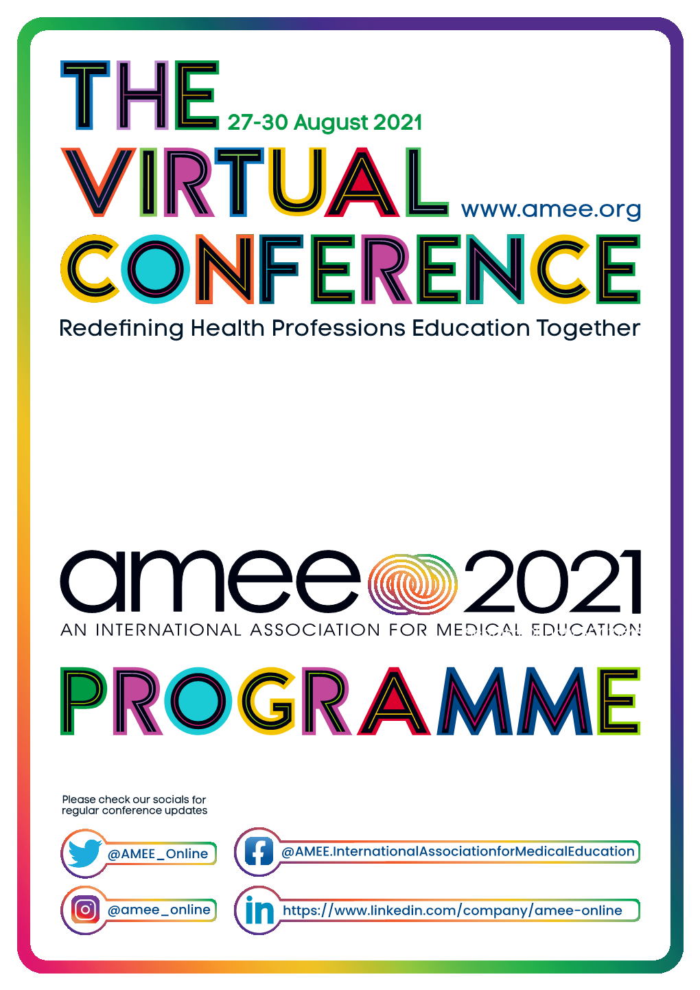 27-30 August 2021 Conference Programme