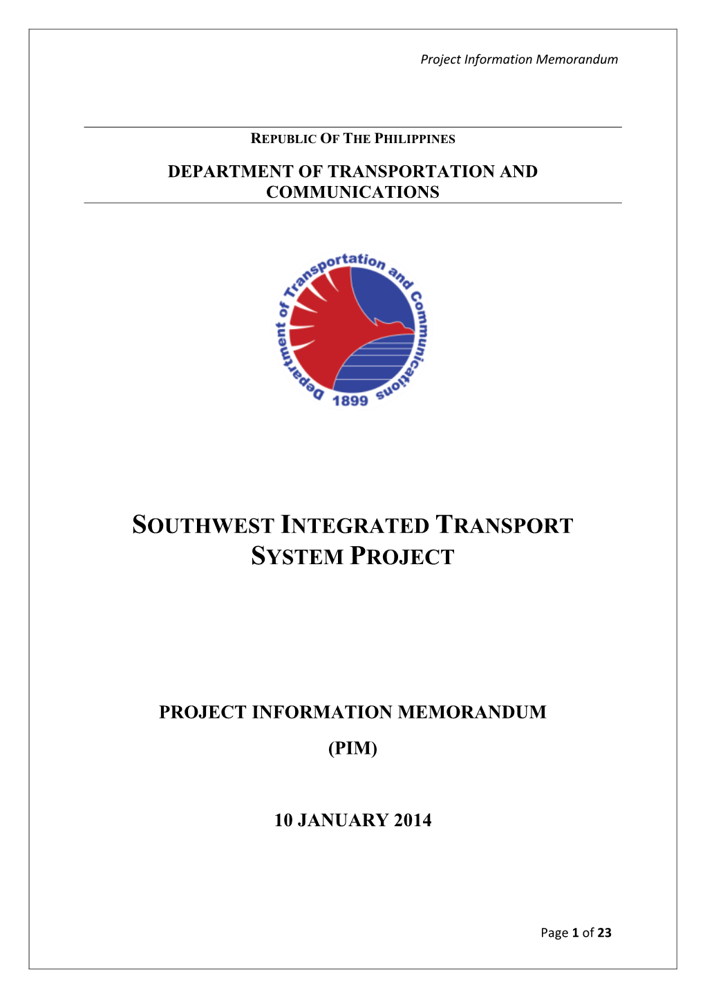Southwest Integrated Transport System Project