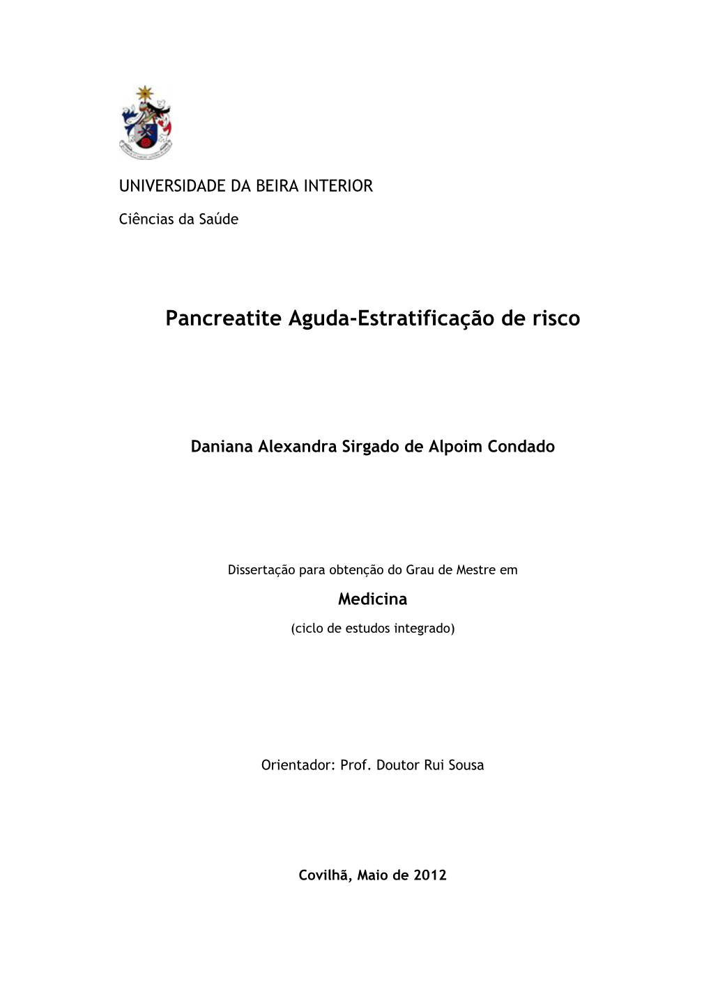 Pancreatite Aguda-Estratificação De Risco