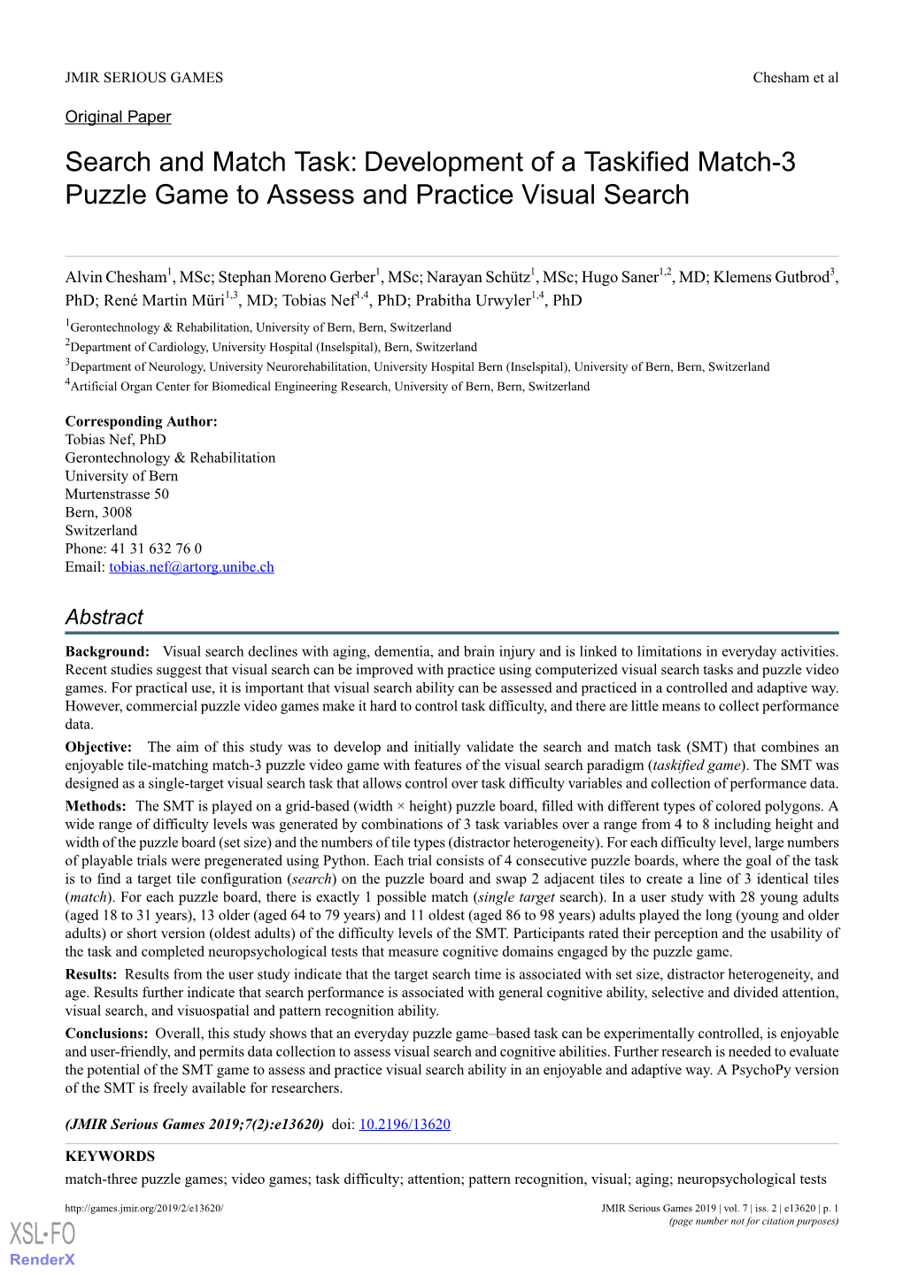 Development of a Taskified Match-3 Puzzle Game to Assess and Practice Visual Search