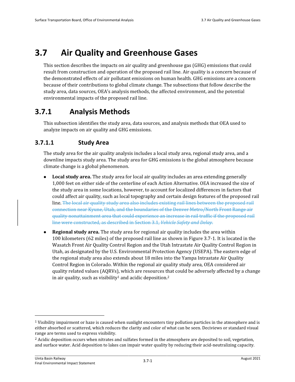 Air Quality and Greenhouse Gases