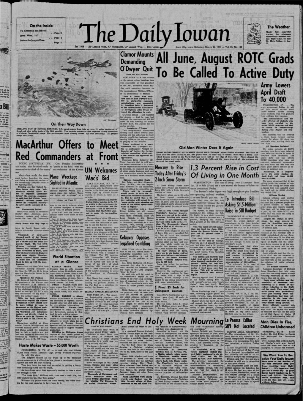 Daily Iowan (Iowa City, Iowa), 1951-03-24