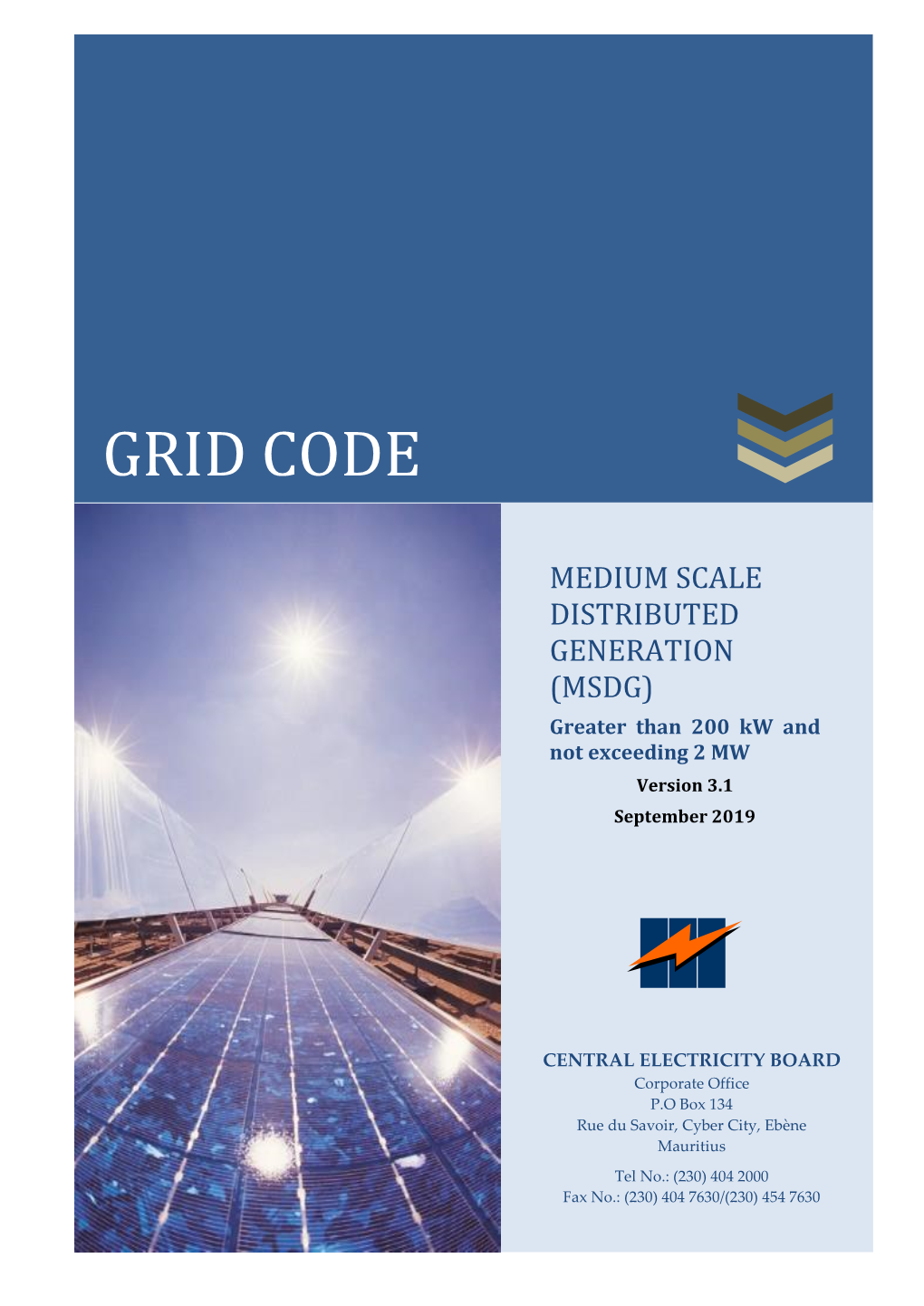 MSDG Grid Code 200Kw