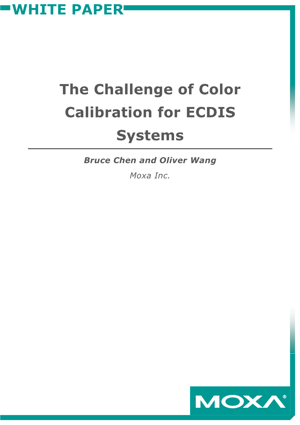 The Challenge of Color Calibration for ECDIS Systems