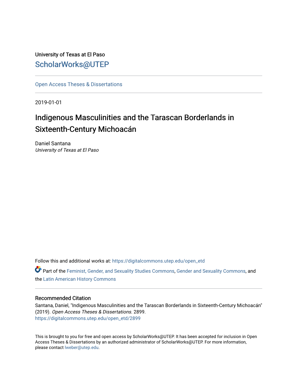 Indigenous Masculinities and the Tarascan Borderlands in Sixteenth-Century Michoacán