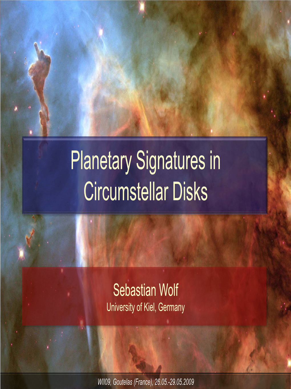 Planetary Signatures in Circumstellar Disks