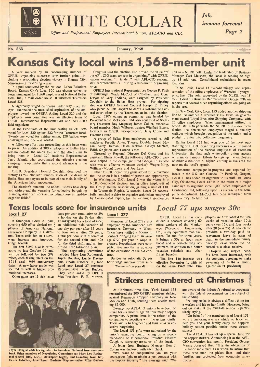 WHITE COLLAR Income Forecast Office and Professional Employees International Union, AFL-C10 and CLC Page 2