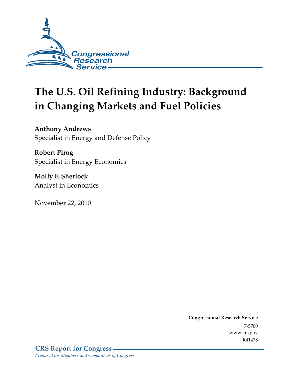 The US Oil Refining Industry