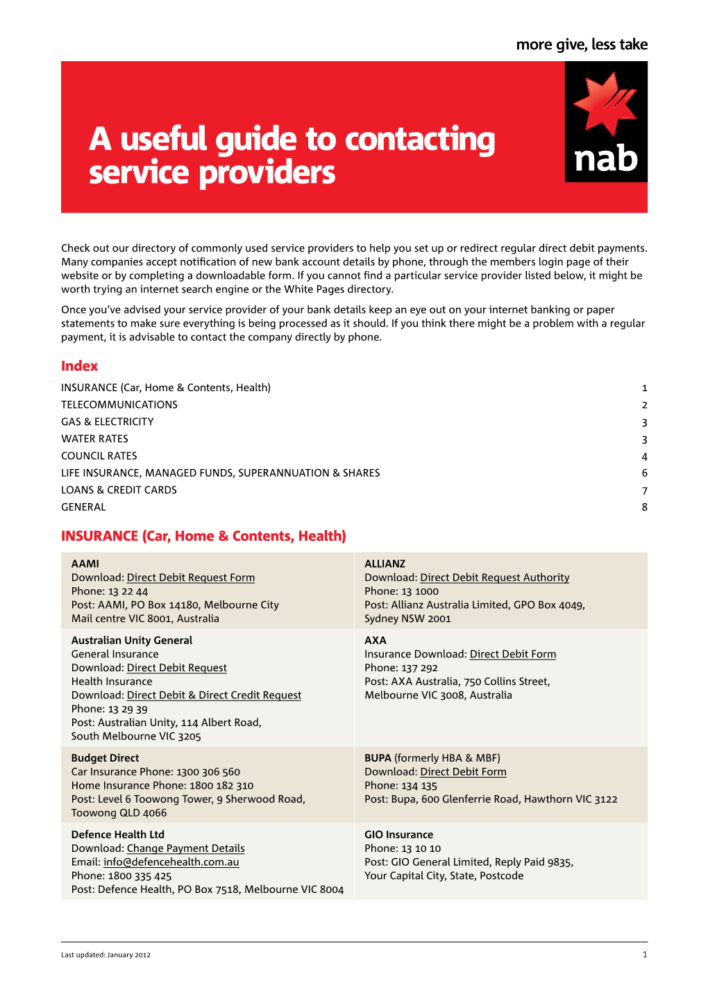 A Useful Guide to Contacting Service Providers