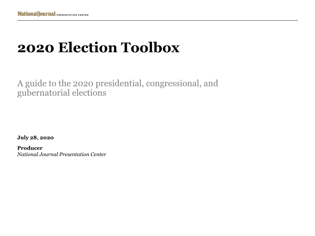 2020 Election Toolbox