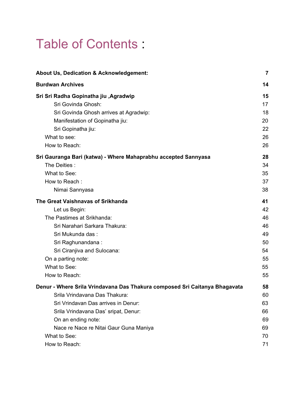 Table of Contents​