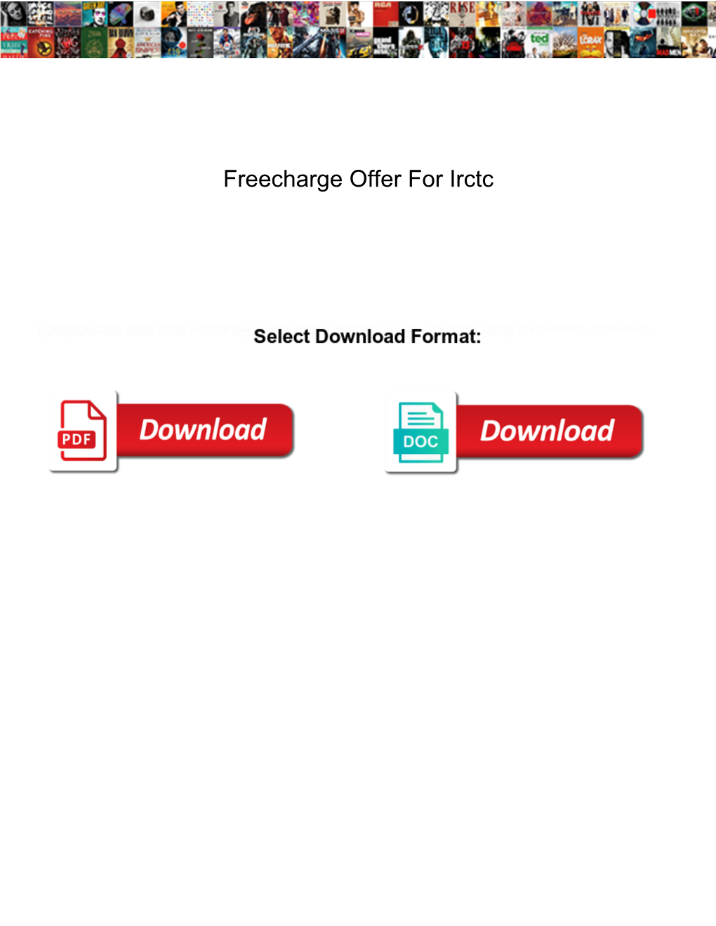 Freecharge Offer for Irctc