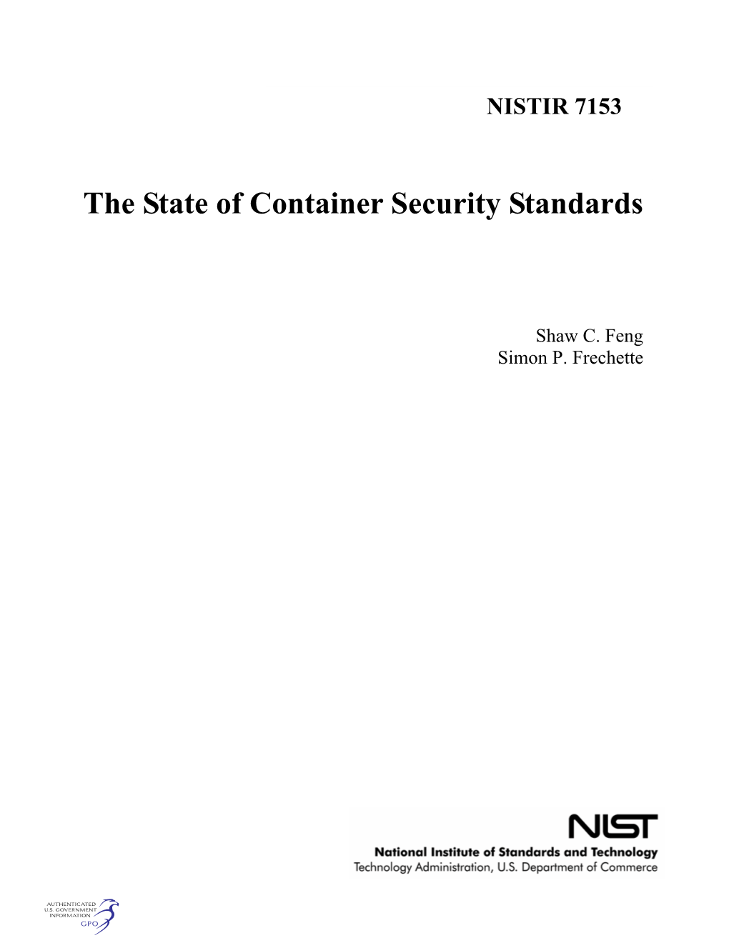 The State of Container Security Standards