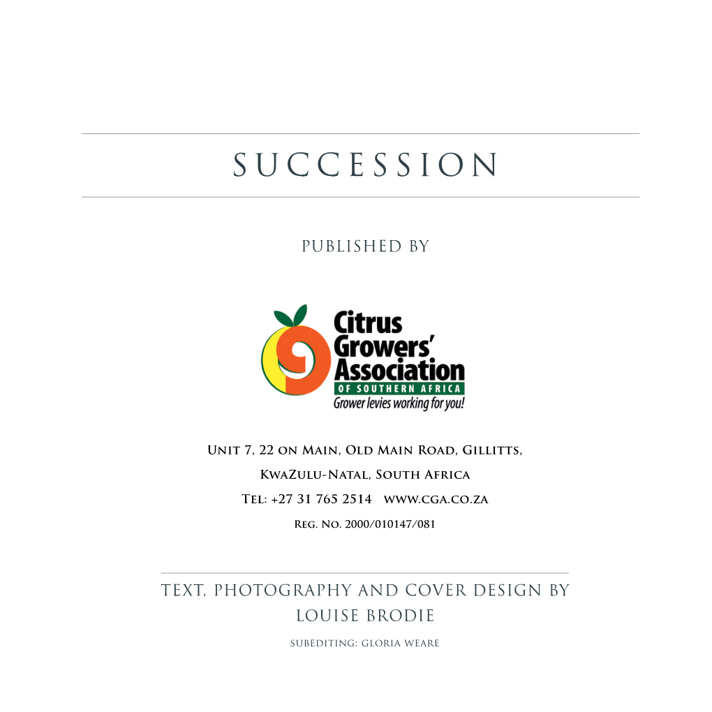 Succession in the Citrus Industry