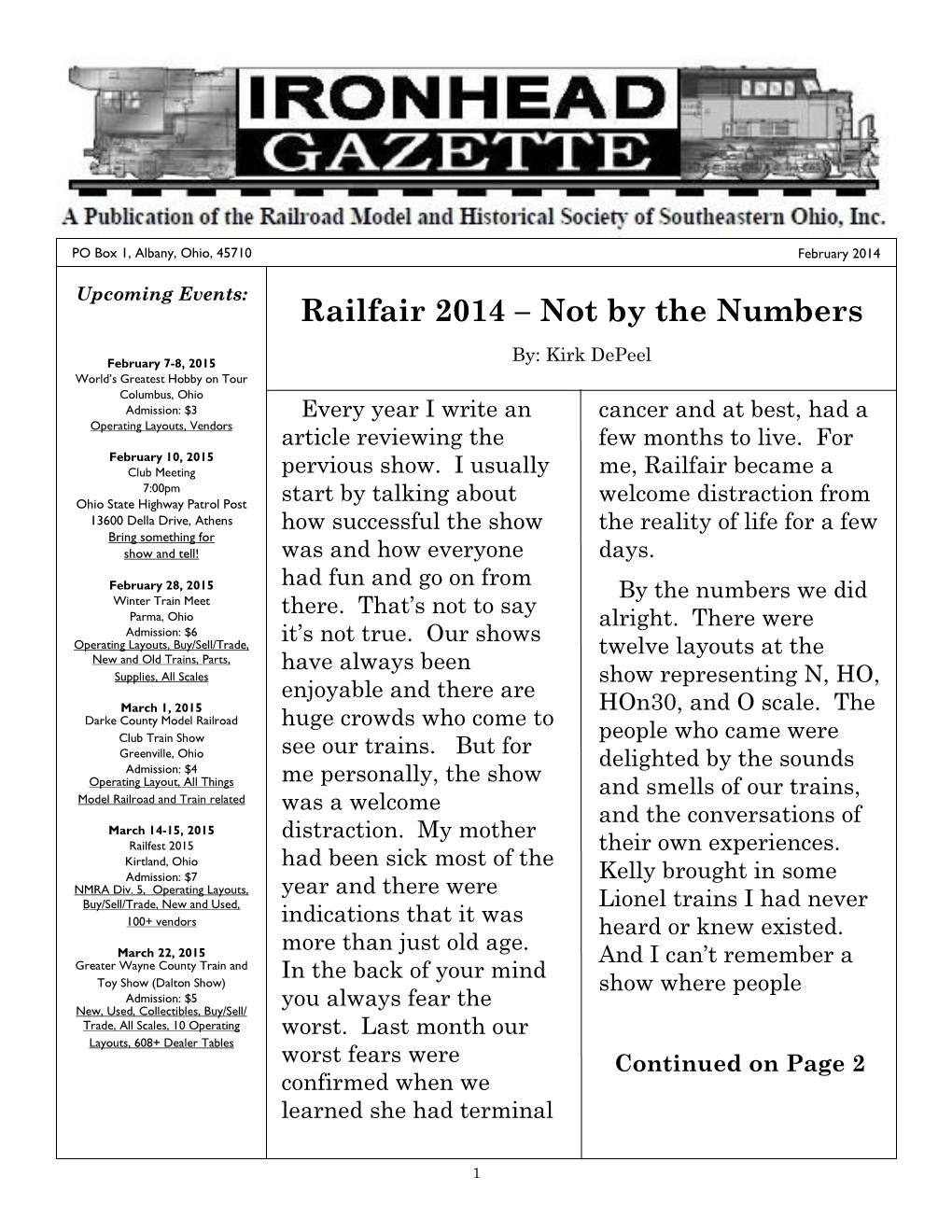 Railfair 2014 – Not by the Numbers