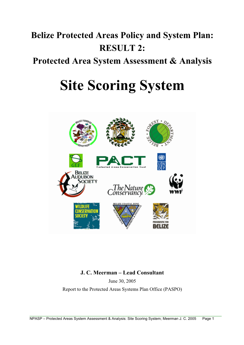 Site Scoring System