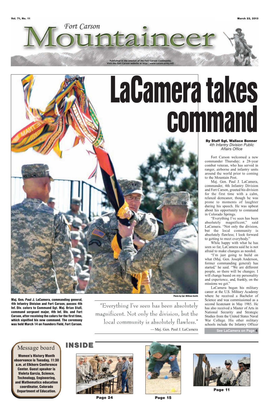 Lacamera Takes Command by Staff Sgt