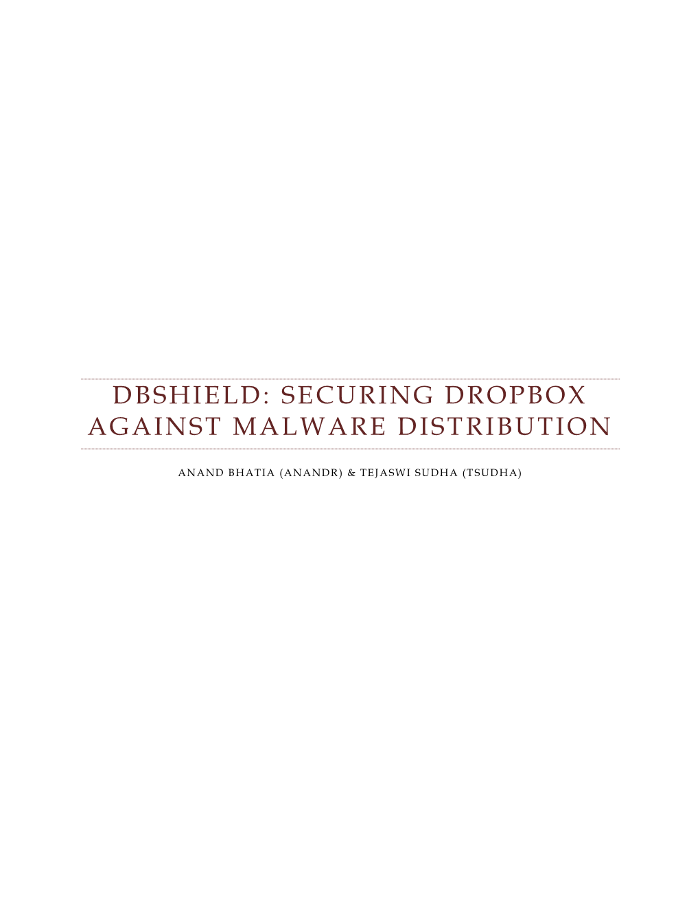 Dbshield: Securing Dropbox Against Malware Distribution