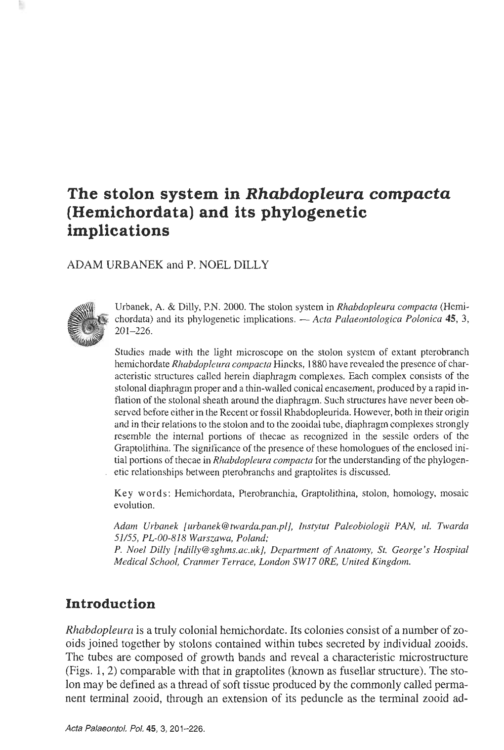 Hemichordata) and Its Phylogenetic Implications