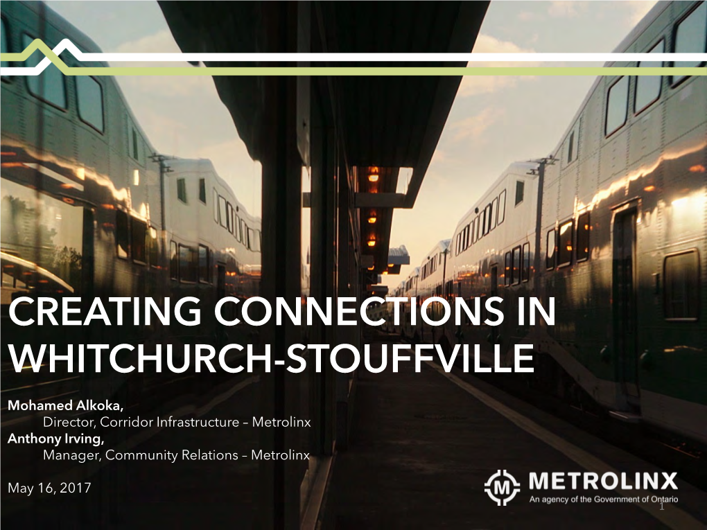 Creating Connections in Whitchurch-Stouffville