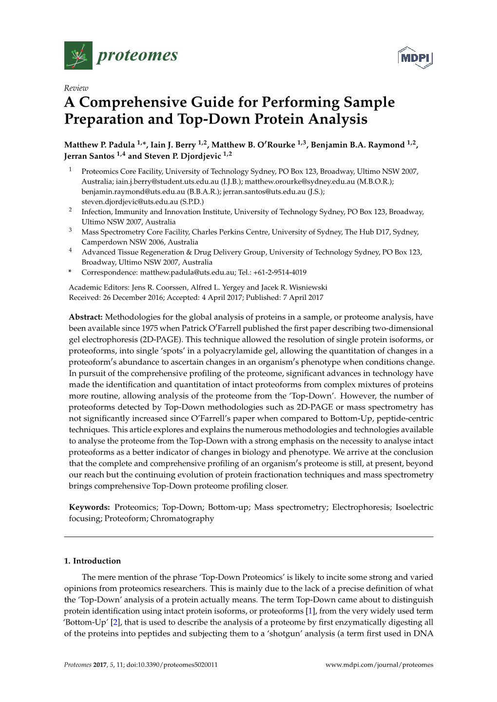 A Comprehensive Guide for Performing Sample Preparation and Top-Down Protein Analysis