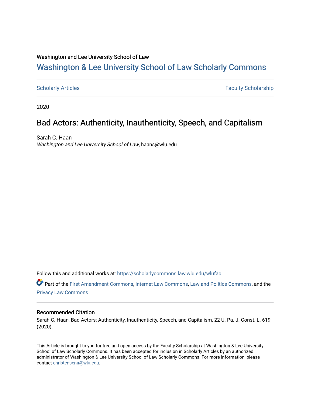 Authenticity, Inauthenticity, Speech, and Capitalism