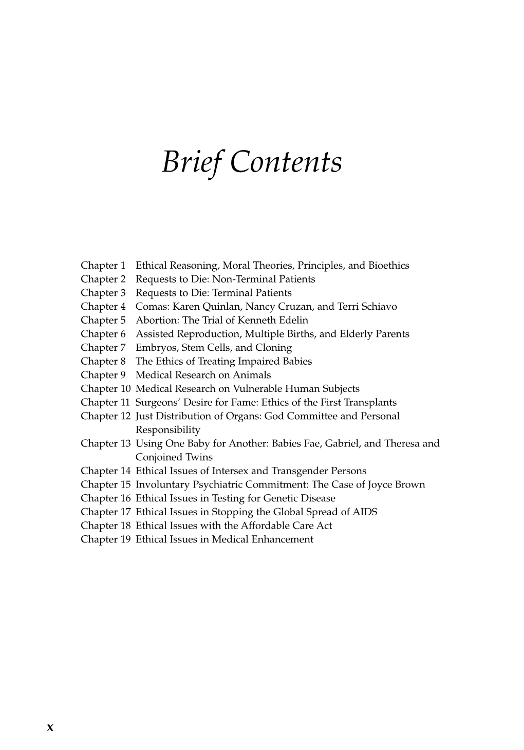 Brief Contents