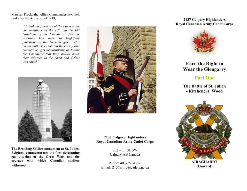 History of the Calgary Highlanders