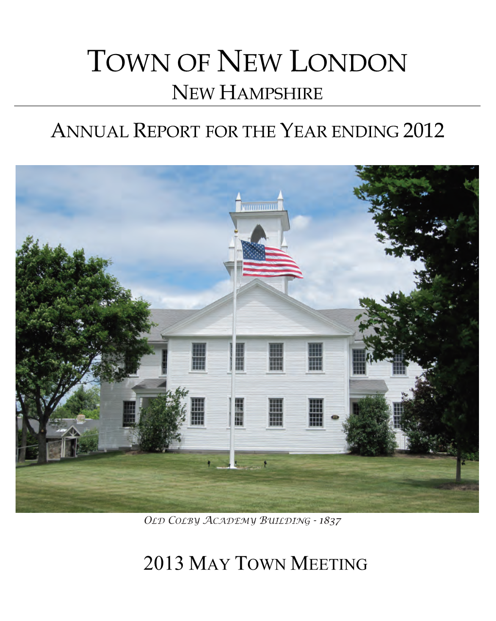 2012 Annual Town Report