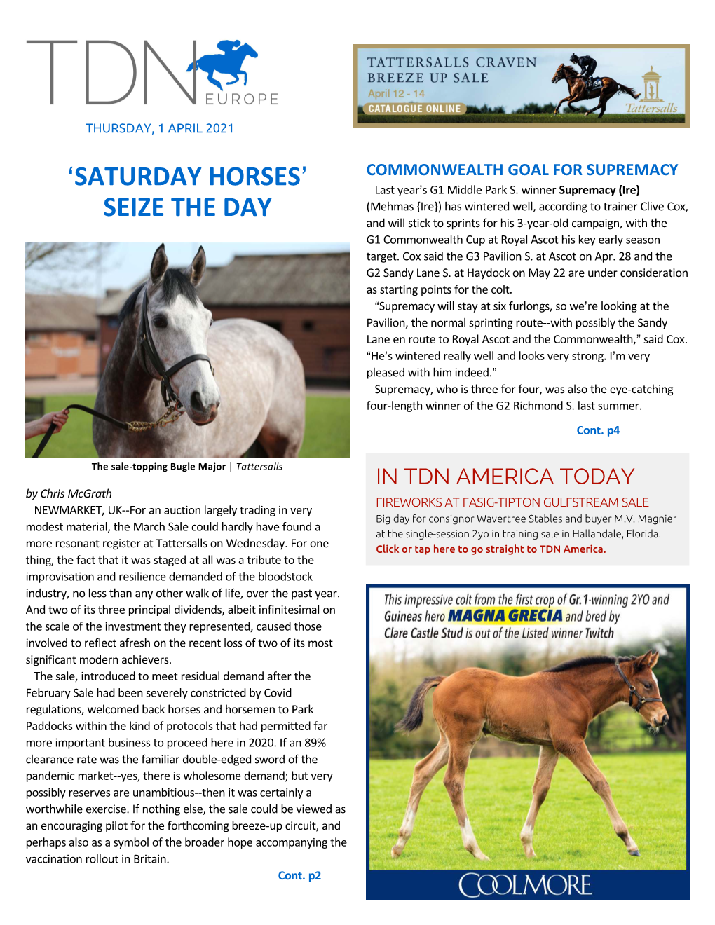 Tdn Europe • Page 2 of 10 • Thetdn.Com Thursday • 1 April 2021
