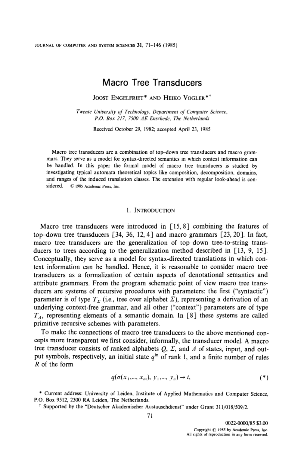 Macro Tree Transducers