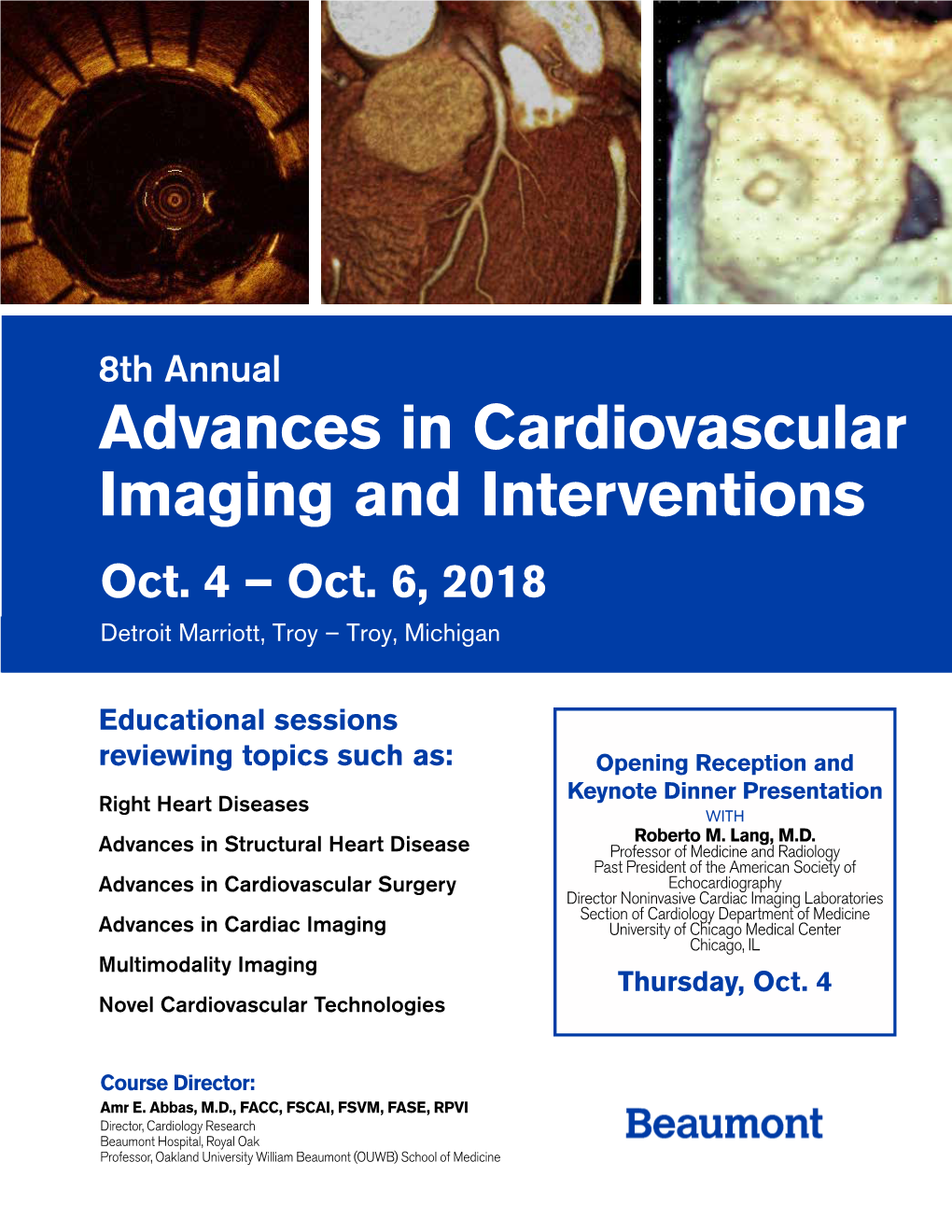 Advances in Cardiovascular Imaging and Interventions Oct