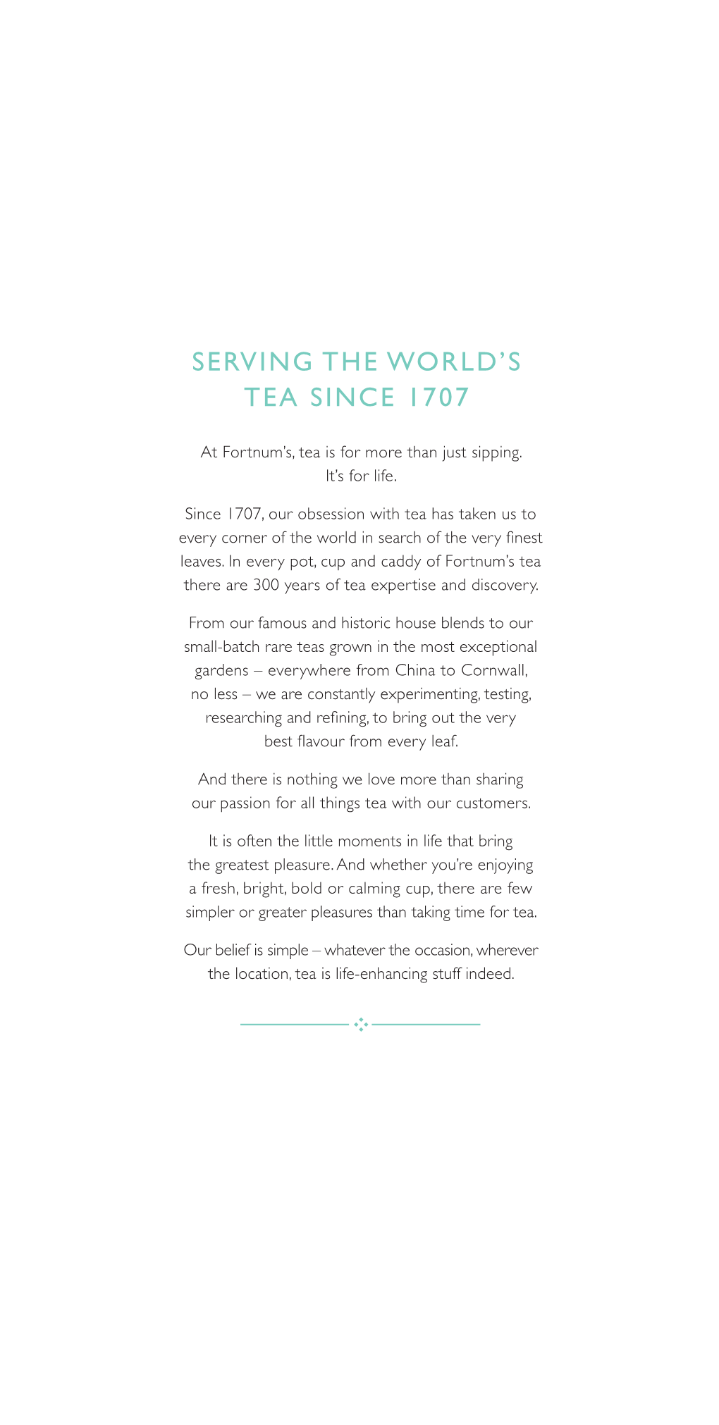 Serving the World's Tea Since 1707