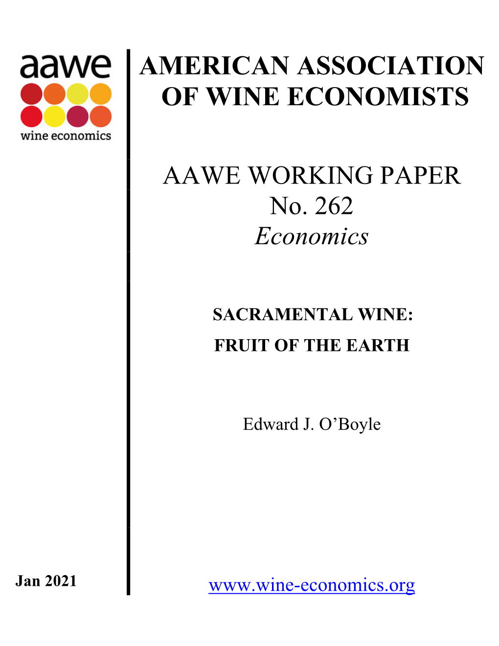 AAWE Working Paper No. 262 – Economics