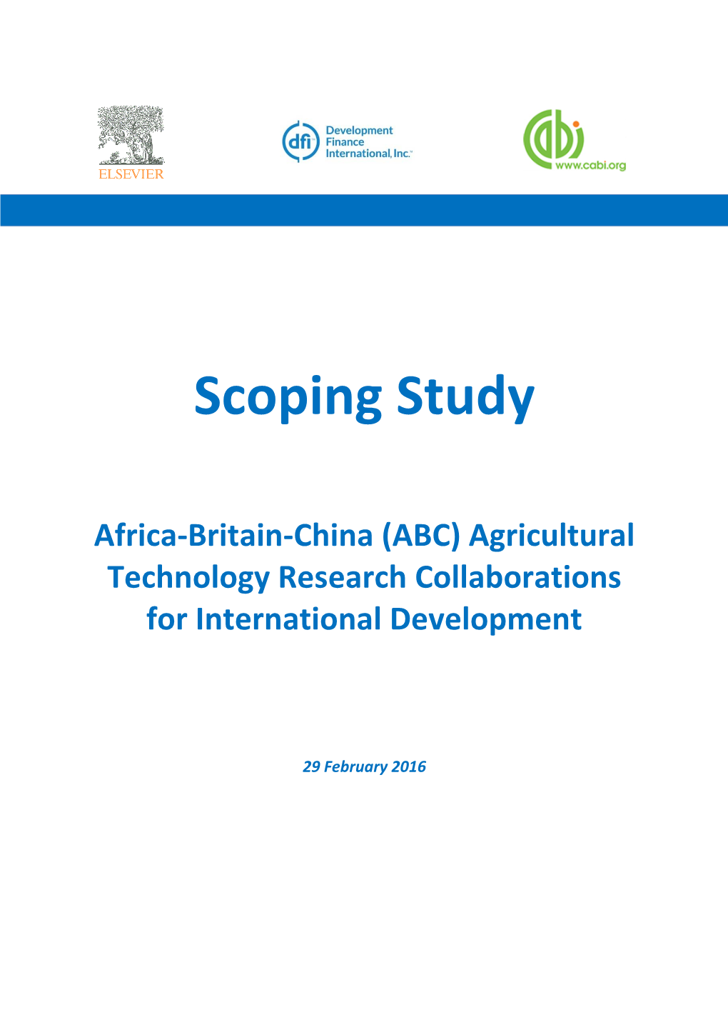 Scoping Study: Africa-Britain-China