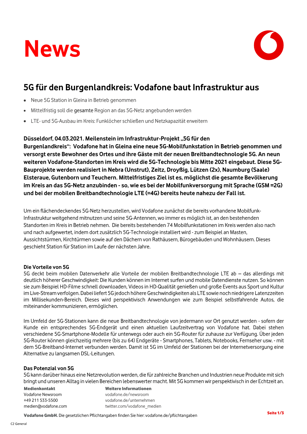 5G Für Den Burgenlandkreis: Vodafone Baut Infrastruktur