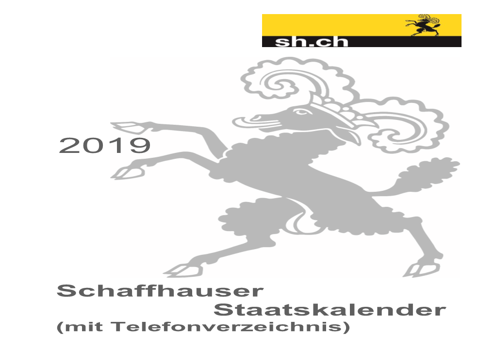 Schaffhauser Staatskalender (Mit Telefonverzeichnis)