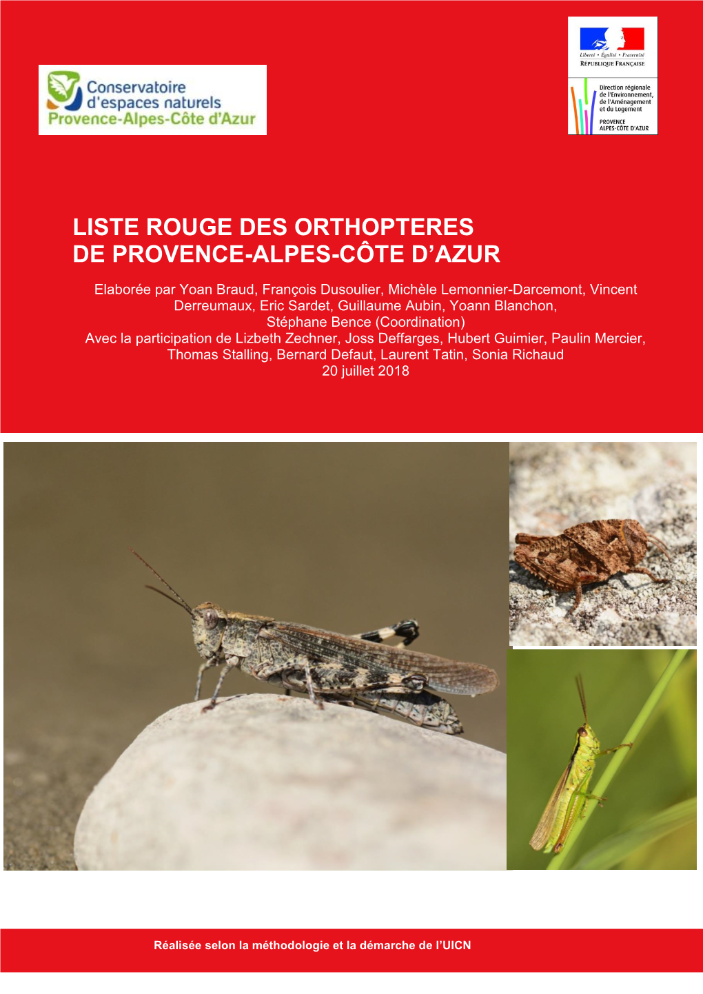 LISTE ROUGE DES ORTHOPTERES De Provence-Alpes-Côte D'azur