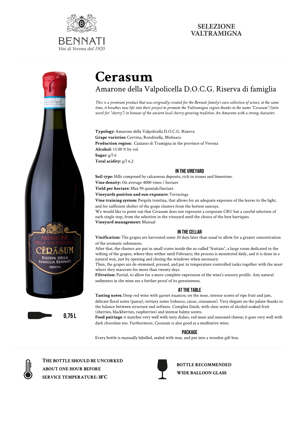 Cerasum Amarone Della Valpolicella D.O.C.G