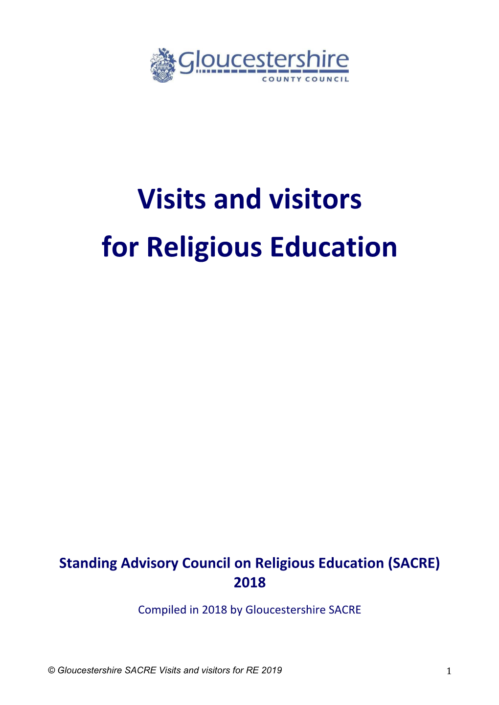 Visits and Visitors for Religious Education