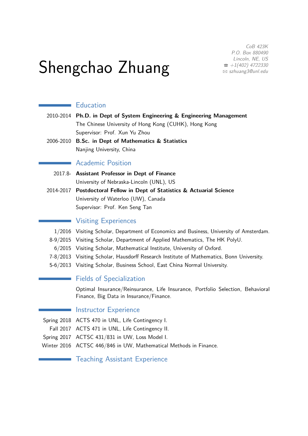 Shengchao Zhuang –